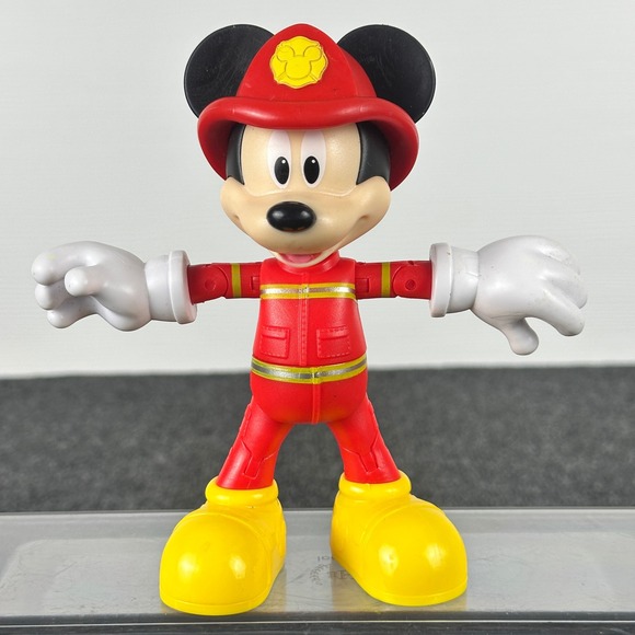 Just Play Other - Disney Mickey Mouse Firefighter 6 Inch Articulated Action Figure Just Play Red